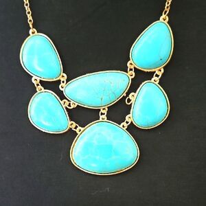 Vintage Gold and Turquoise Necklace